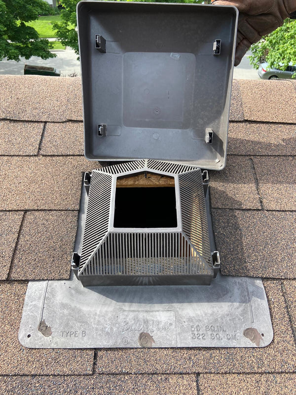 plastic roof vent cap easily removed