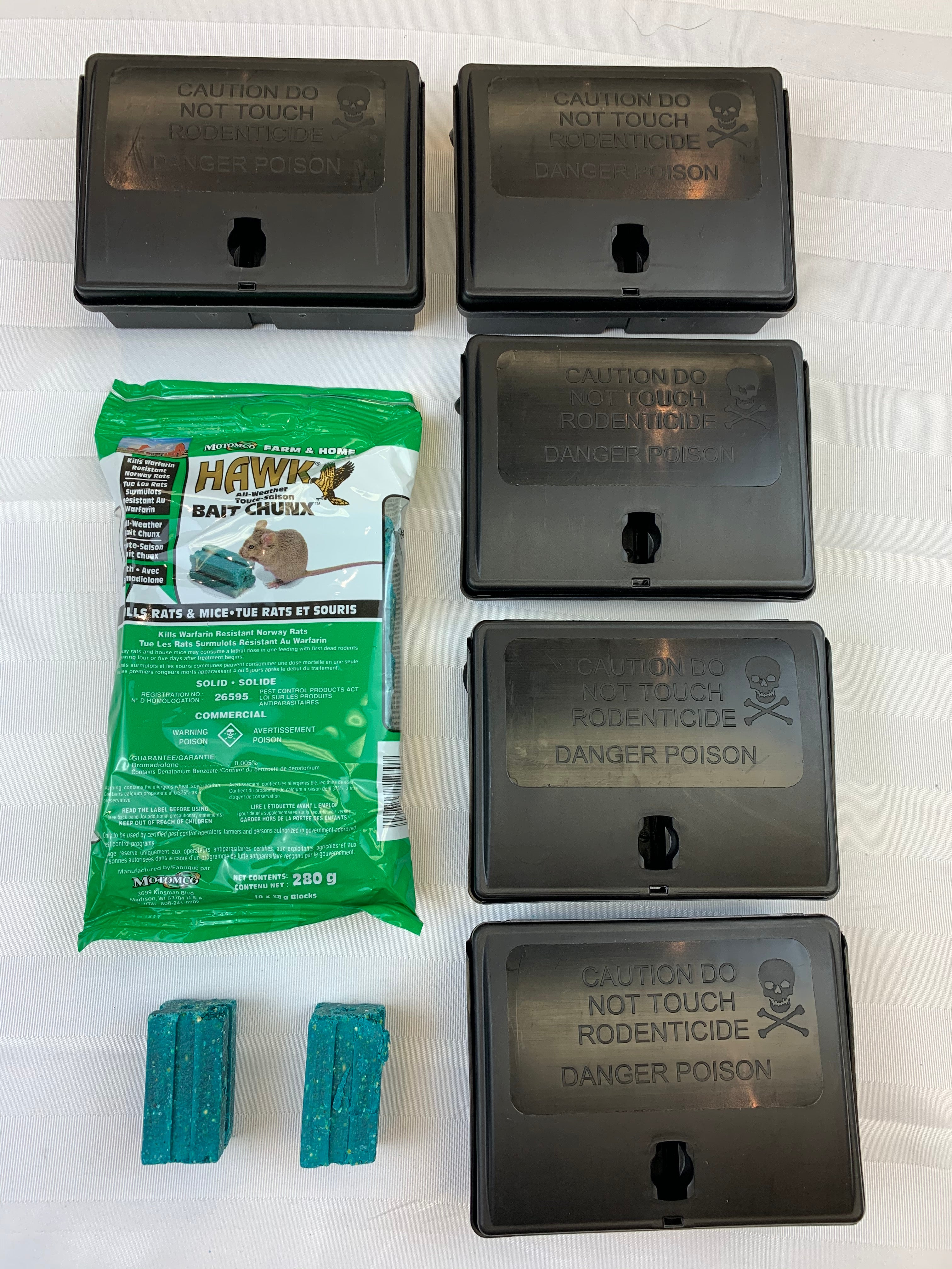 Mouse Bait Station Package: 5 x Bait Stations and 1 x Pack of Bait (10